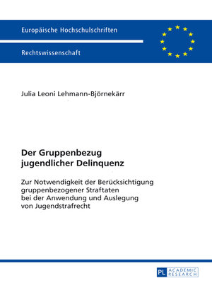 cover image of Der Gruppenbezug jugendlicher Delinquenz